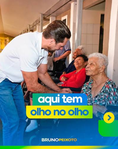 Bruno em visita a comunidade de idosos